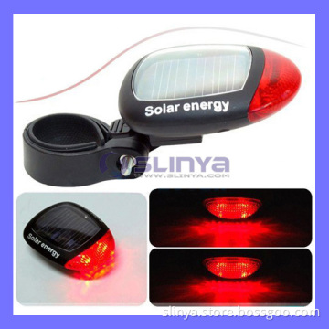 Solar Power Energy Bike Bicycle Rear Tail Red LED Light Lamp